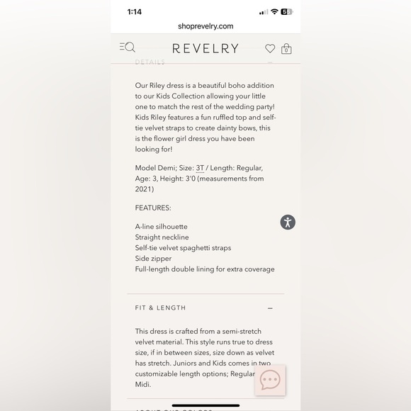 Revelry Kids Riley Convertible Velvet Flower Girl/Junior Bridesmaid Dress - Picture 6 of 6